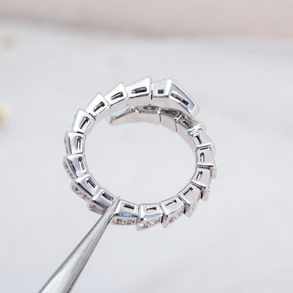 [Love Lucky]SERPENTI RING SILVER DIAMOND PAVED 4MM
