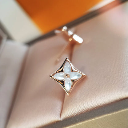 [Love Lucky] STAR MOP ROSA GOLD OHRRINGE