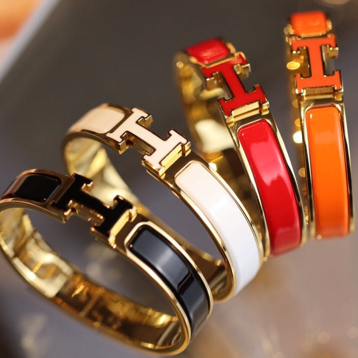 [Love Lucky]H BRACELET 12MM GOLD