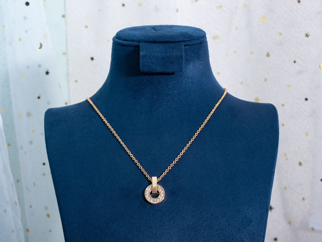 [Love Lucky]GARI HALSKETTE ROSA GOLD DIAMANT