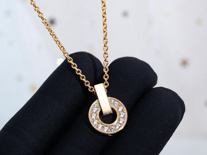 [Love Lucky]GARI HALSKETTE ROSA GOLD DIAMANT