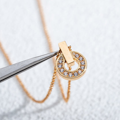 [Love Lucky]GARI HALSKETTE ROSA GOLD DIAMANT