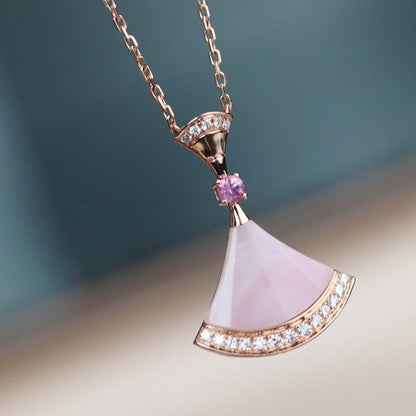 [Love Lucky] TRAUM-HALSKETTE ROSA MOP DIAMANT