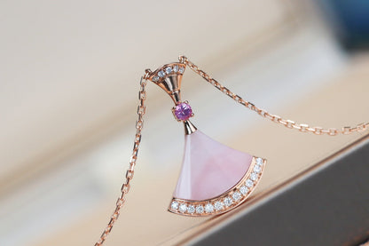 [Love Lucky] TRAUM-HALSKETTE ROSA MOP DIAMANT