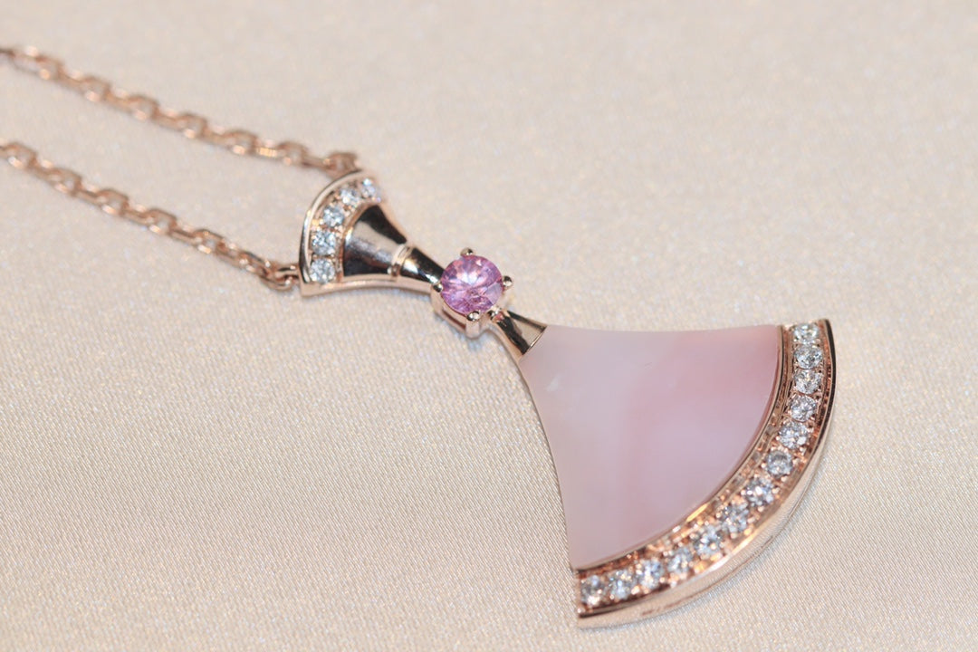 [Love Lucky] TRAUM-HALSKETTE ROSA MOP DIAMANT