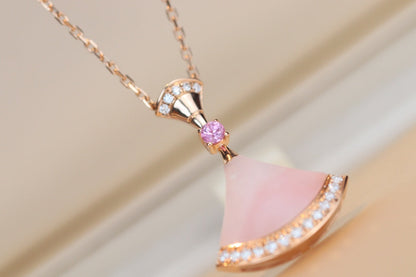 [Love Lucky] TRAUM-HALSKETTE ROSA MOP DIAMANT