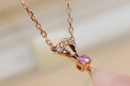 [Love Lucky] TRAUM-HALSKETTE ROSA MOP DIAMANT