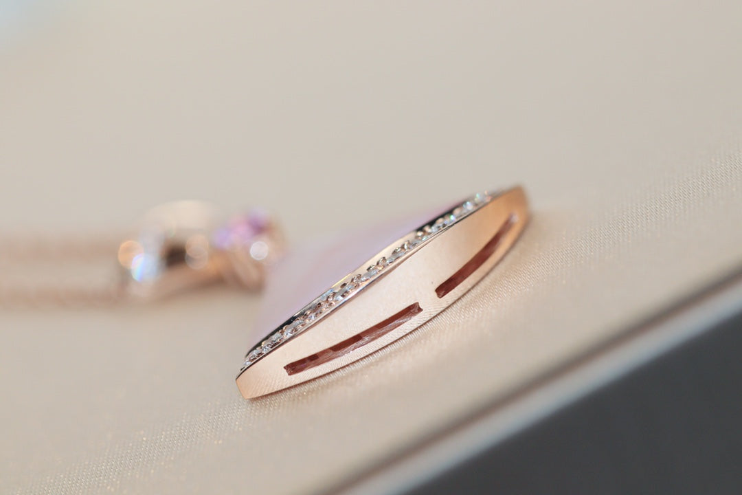 [Love Lucky] TRAUM-HALSKETTE ROSA MOP DIAMANT