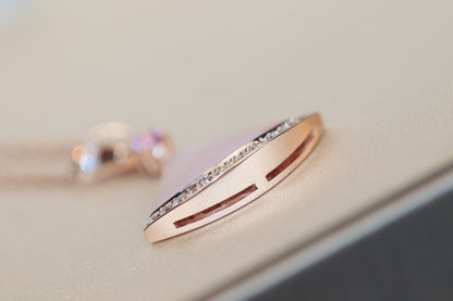 [Love Lucky] TRAUM-HALSKETTE ROSA MOP DIAMANT