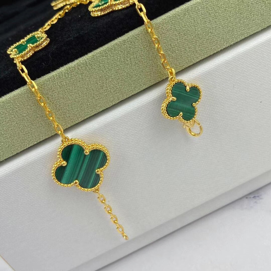 [Love Lucky] MAGIC CLOVER MALACHIT GOLD ARMBAND 5 MOTIVE