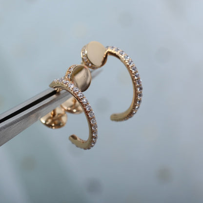 [Love Lucky]JUSTE Ohrringe 12,75 mm Roségold Diamant