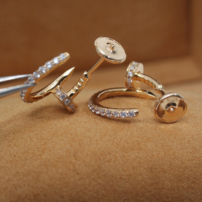 [Love Lucky]JUSTE Ohrringe 12,75 mm Roségold Diamant