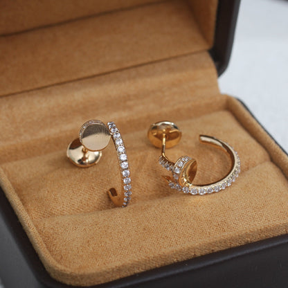 [Love Lucky]JUSTE Ohrringe 12,75 mm Roségold Diamant