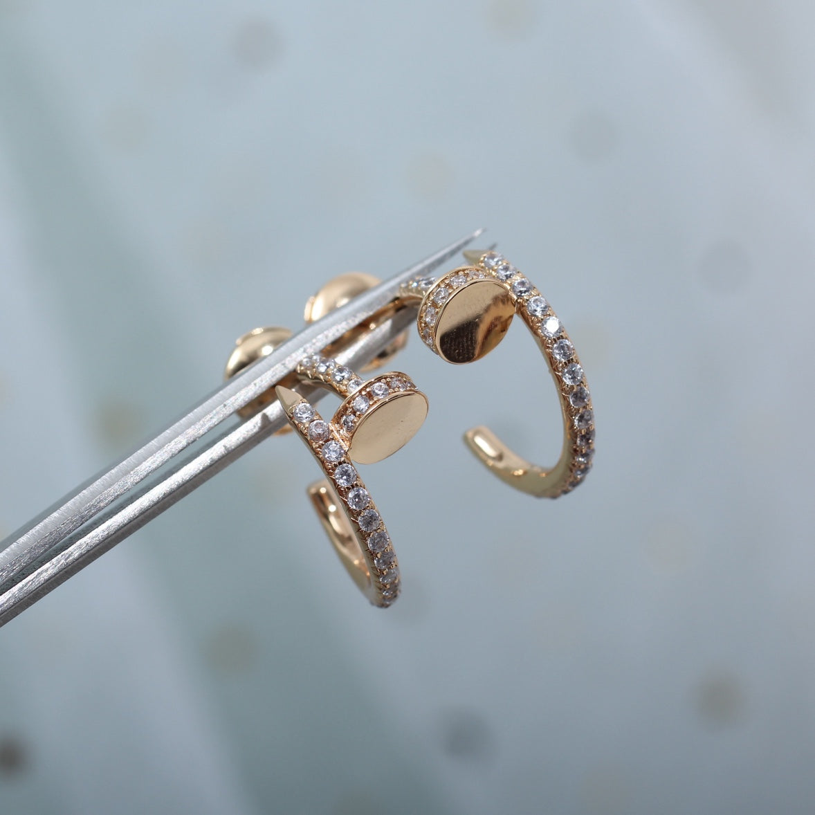 [Love Lucky]JUSTE Ohrringe 12,75 mm Roségold Diamant