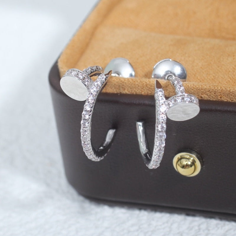 [Love Lucky]JUSTE OHRRINGE 12,75MM SILBER DIAMANT