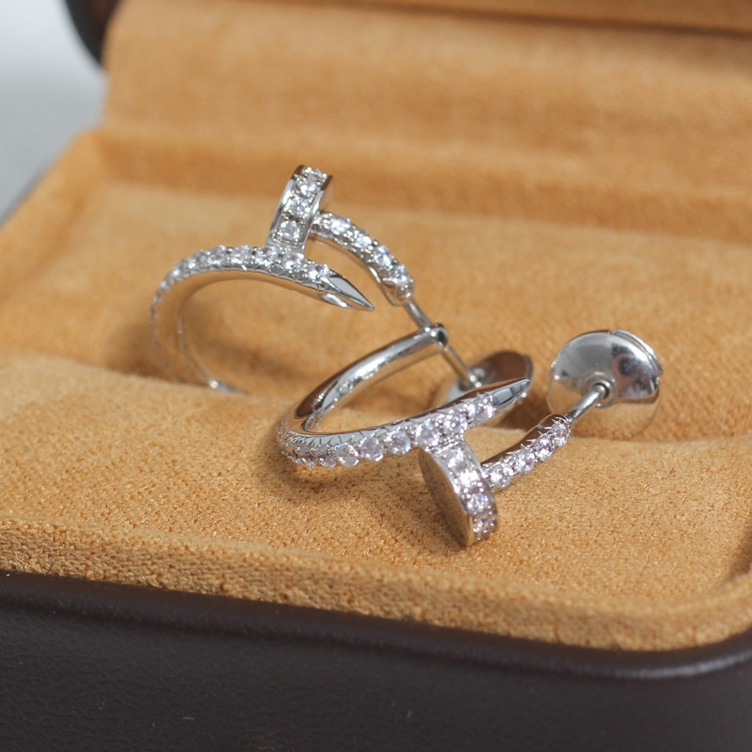 [Love Lucky]JUSTE OHRRINGE 12,75MM SILBER DIAMANT