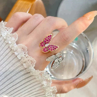 [Love Lucky]TWIN BUTTERFLY DIAMOND RING