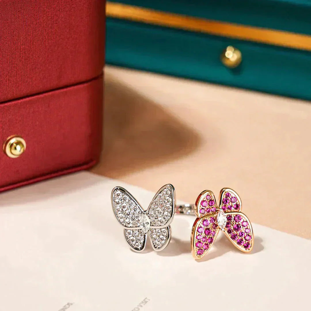 [Love Lucky]TWIN BUTTERFLY DIAMOND RING