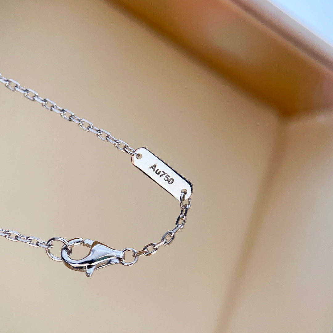 [Love Lucky]CLOVER DIAMOND HALSKETTE SILBER