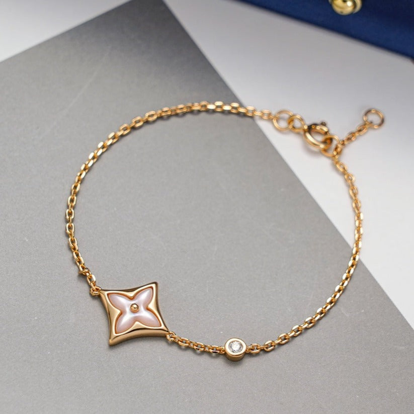 [Love Lucky]STAR 1 DIAMANT ROTGOLDARMBAND