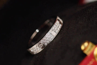 [Love Lucky] Liebesring 3,6 mm Diamant gepflastert