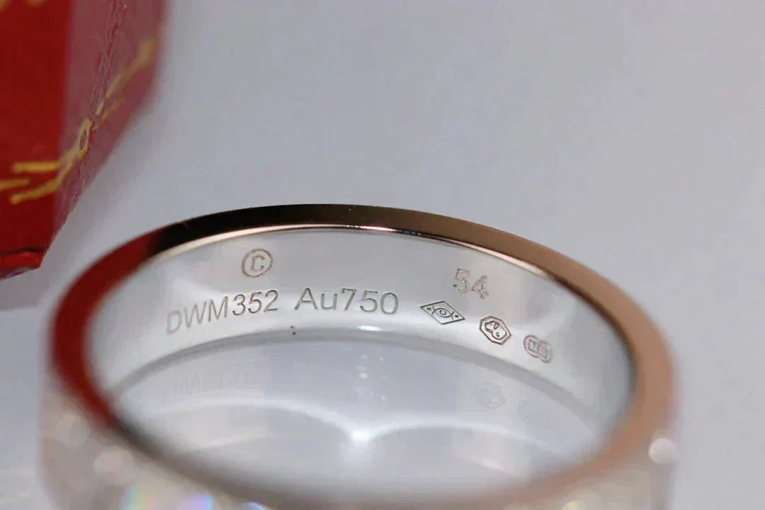 [Love Lucky] Liebesring 3,6 mm Diamant gepflastert