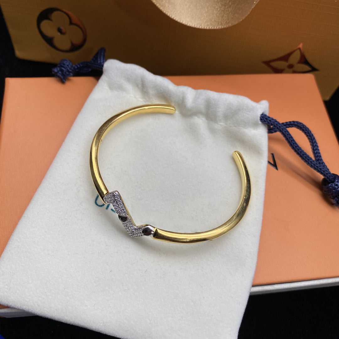 [Love Lucky]VOLTE UPSITEN DOWN DIAMANT GOLD OFFENES ARMBAND