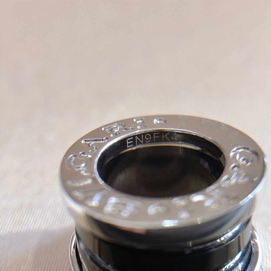 [Love Lucky]ZERO 1 SCHWARZE KERAMIK-SILBER-HALSKETTE