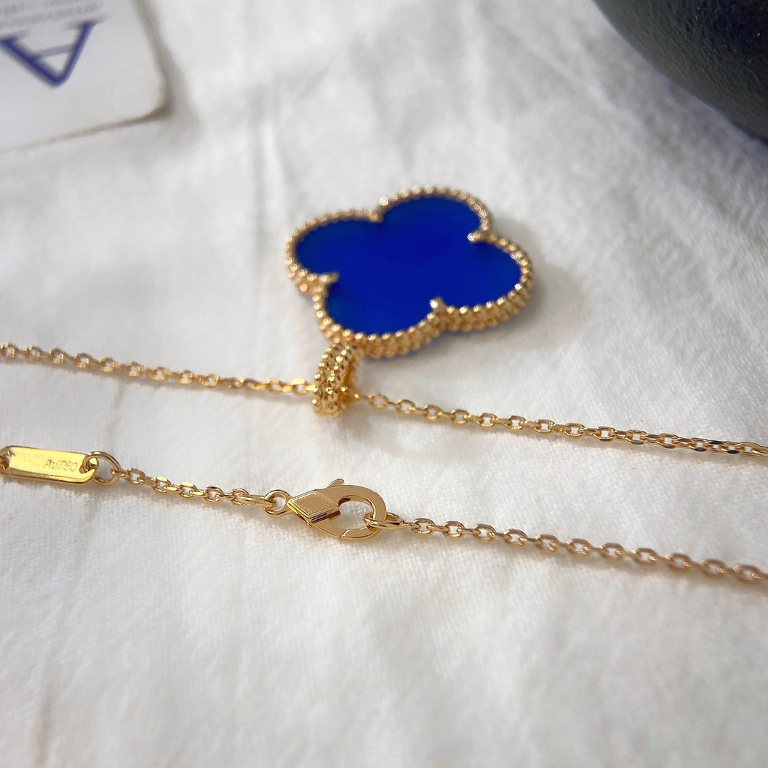 [Love Lucky]CLOVER 25MM HALSKETTE TÜRKIS ROSÉGOLD