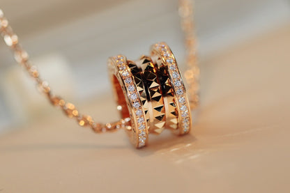 [Love Lucky]ZERO 1 ROCK ANHÄNGER ROSA GOLD HALSKETTE