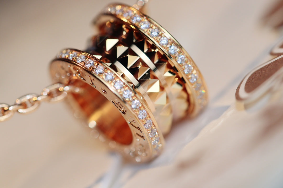 [Love Lucky]ZERO 1 ROCK ANHÄNGER ROSA GOLD HALSKETTE
