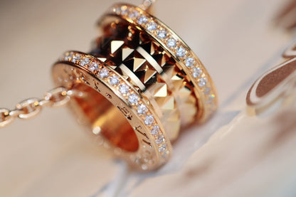 [Love Lucky]ZERO 1 ROCK ANHÄNGER ROSA GOLD HALSKETTE