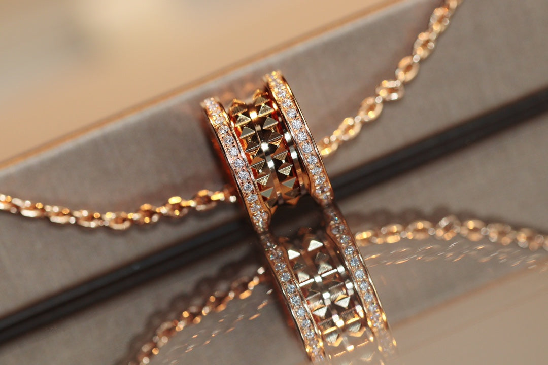[Love Lucky]ZERO 1 ROCK ANHÄNGER ROSA GOLD HALSKETTE
