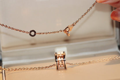 [Love Lucky]ZERO 1 ROCK ANHÄNGER ROSA GOLD SCHWARZ HALSKETTE