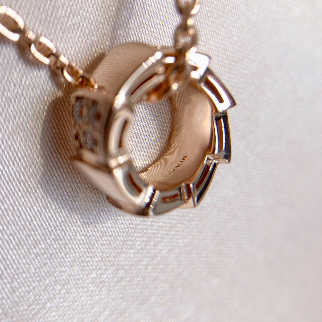 [Love Lucky] SERPENTI ANHÄNGER DIAMANT ROSGOLD HALSKETTE