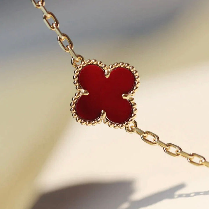 [Love Lucky]CLOVER 20 Motive Karneol Halskette