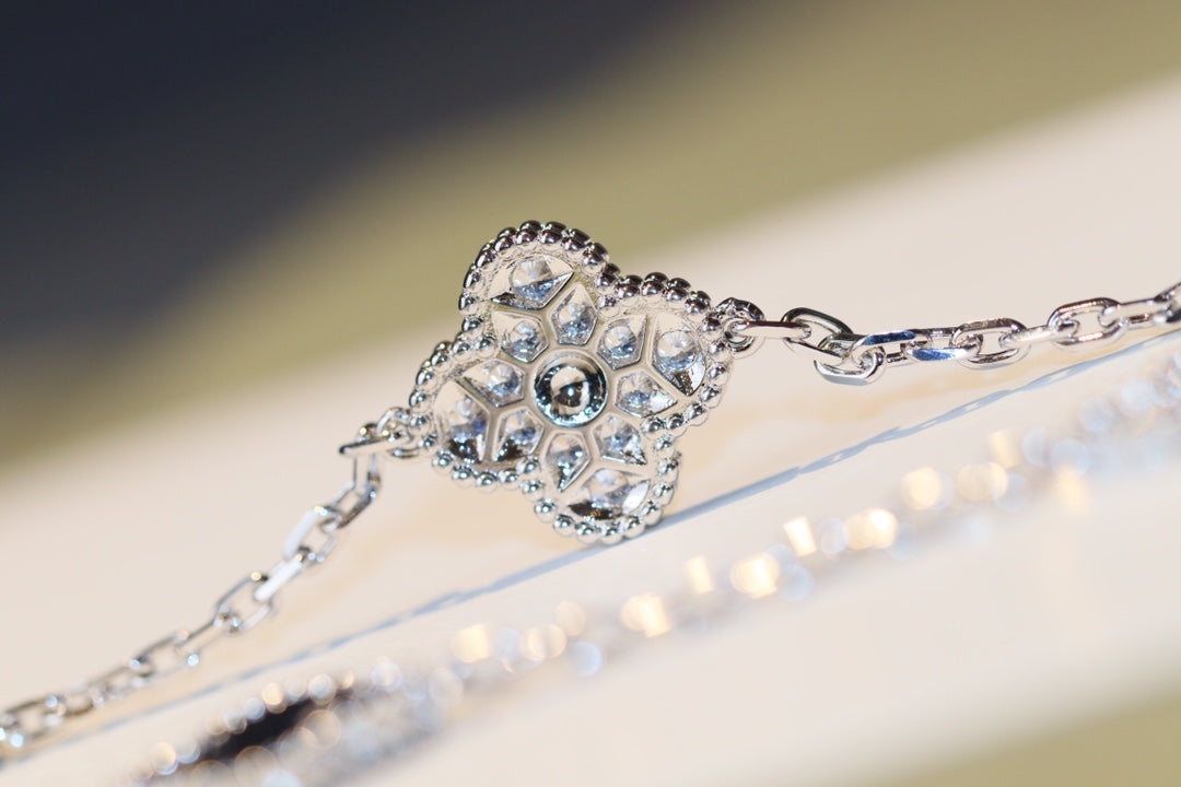 [Love Lucky]CLOVER 20 Motive Onyx Diamant Silber