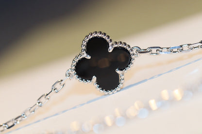 [Love Lucky]CLOVER 20 Motive Onyx Diamant Silber