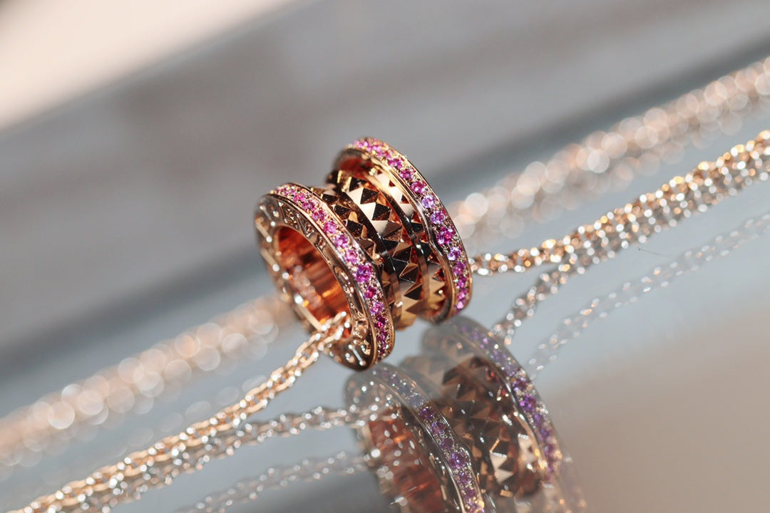 [Love Lucky]ZERO 1 ROCK ROSA GOLD ROSA DIAMANT HALSKETTE