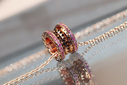[Love Lucky]ZERO 1 ROCK ROSA GOLD ROSA DIAMANT HALSKETTE