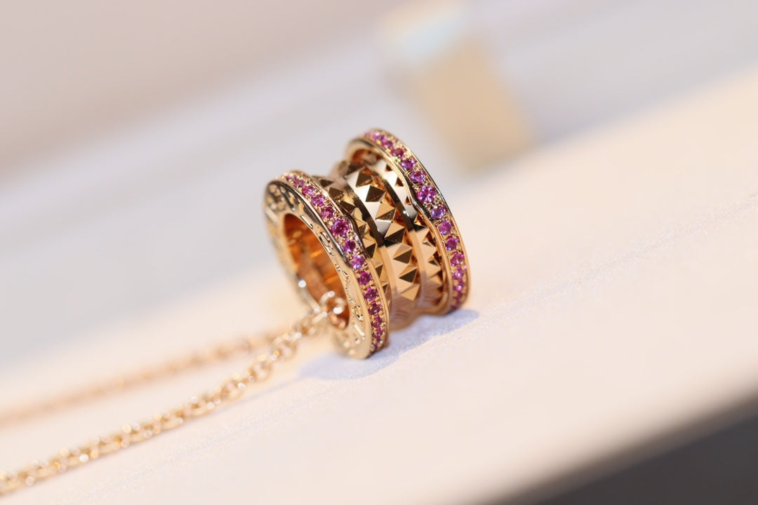 [Love Lucky]ZERO 1 ROCK ROSA GOLD ROSA DIAMANT HALSKETTE