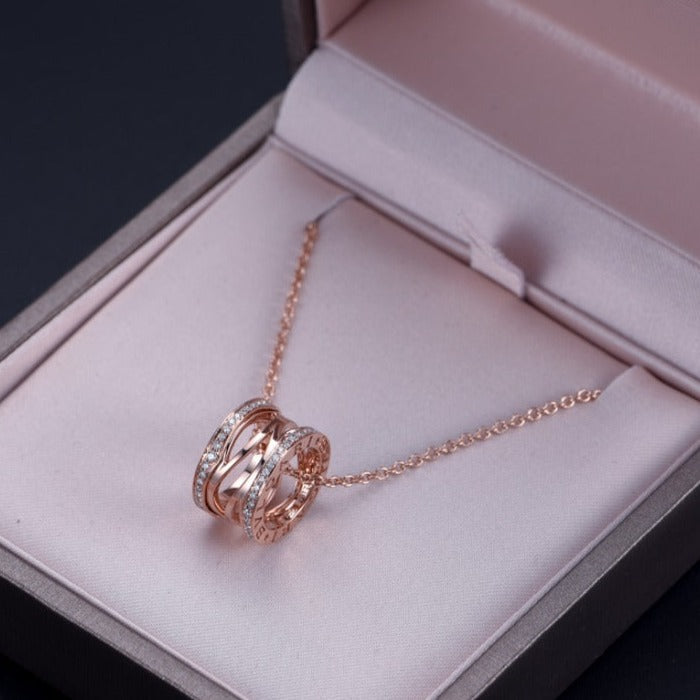 [Love Lucky]ZERO 1 ROSA GOLD DIAMANT OFFENE HALSKETTE