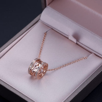 [Love Lucky]ZERO 1 ROSA GOLD DIAMANT OFFENE HALSKETTE