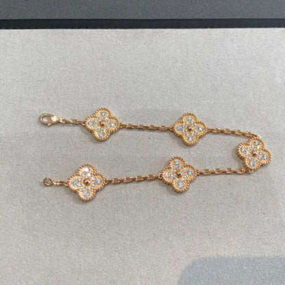 [Love Lucky]CLOVER 5 MOTIVE VOLLDIAMANTARMBAND