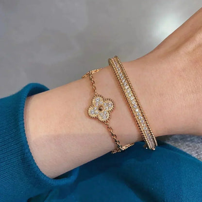 [Love Lucky]CLOVER 5 MOTIVE VOLLDIAMANTARMBAND