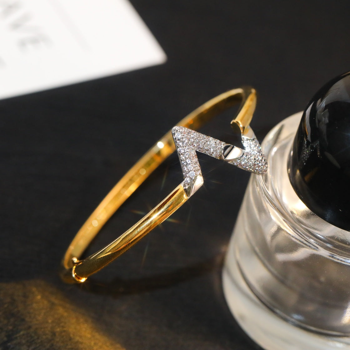 [Love Lucky] VOLTE UPSITEN DOWN GOLD DIAMANT ARMBAND