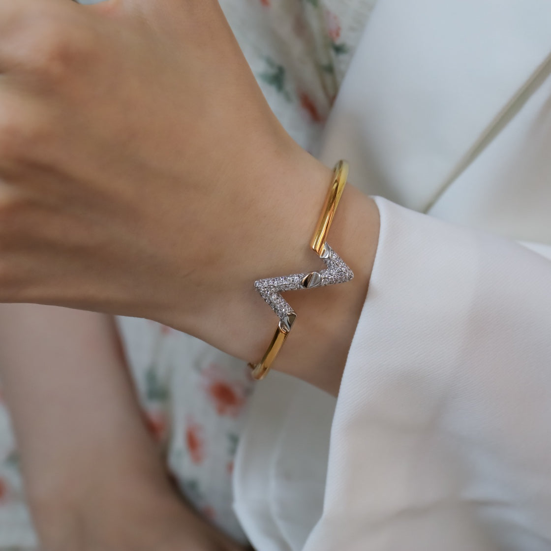 [Love Lucky] VOLTE UPSITEN DOWN GOLD DIAMANT ARMBAND