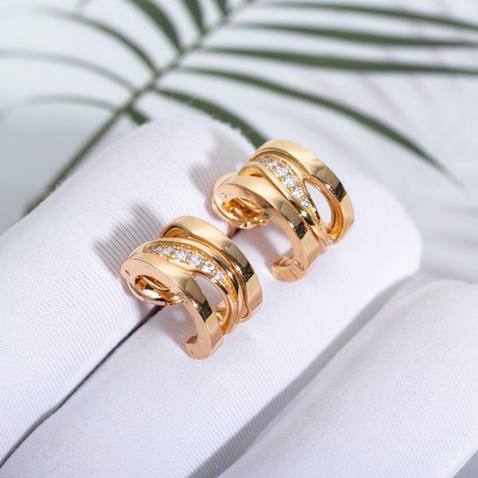 [Love Lucky]ZERO 1 ROSA GOLD DIAMANTEN OHRRINGE