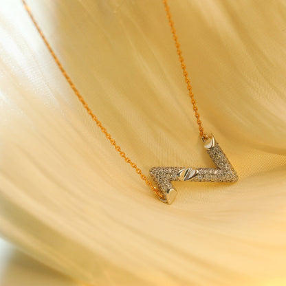 [Love Lucky] VOLT SILBER DIAMANT ANHÄNGER HALSKETTE