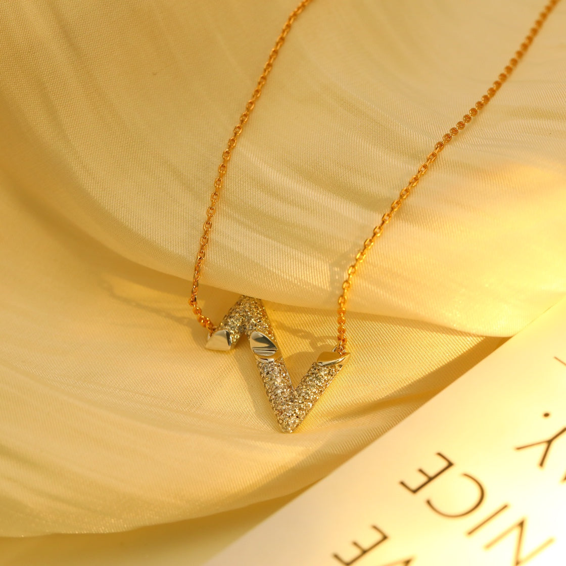 [Love Lucky] VOLT SILBER DIAMANT ANHÄNGER HALSKETTE